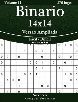 bokomslag Binario 14x14 Versão Ampliada - Fácil ao Difícil - Volume 11 - 276 Jogos