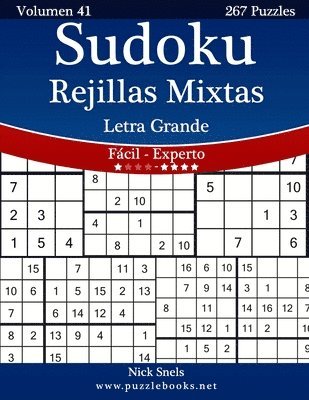 bokomslag Sudoku Rejillas Mixtas Impresiones con Letra Grande - De Fácil a Experto - Volumen 41 - 267 Puzzles