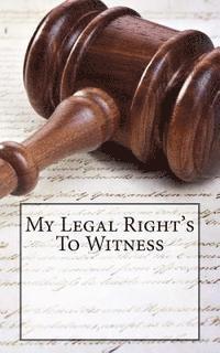 bokomslag My Legal Right's To Witness: 1st Ammendment Right's