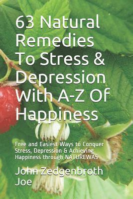 bokomslag 63 Natural Remedies To Stress & Depression With A-Z Of Happiness: Free and Easiest Ways to Conquer Stress, Depression & Achieving Happiness through NA