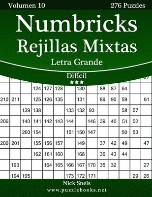 Numbricks Rejillas Mixtas Impresiones con Letra Grande - Difícil - Volumen 10 - 276 Puzzles 1