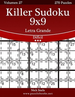 bokomslag Killer Sudoku 9x9 Impresiones con Letra Grande - Difícil - Volumen 27 - 270 Puzzles