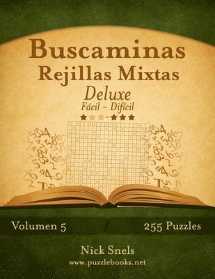 bokomslag Buscaminas Rejillas Mixtas Deluxe - De Facil a Dificil - Volumen 5 - 255 Puzzles