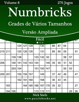 Numbricks Grades de Vários Tamanhos Versão Ampliada - Fácil - Volume 8 - 276 Jogos 1