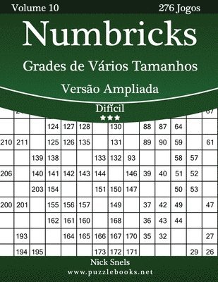 Numbricks Grades de Vários Tamanhos Versão Ampliada - Difícil - Volume 10 - 276 Jogos 1