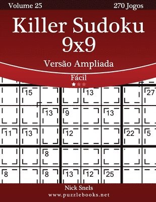 Killer Sudoku 9x9 Versão Ampliada - Fácil - Volume 25 - 270 Jogos 1