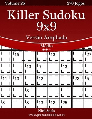 Killer Sudoku 9x9 Versão Ampliada - Médio - Volume 26 - 270 Jogos 1