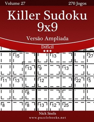 Killer Sudoku 9x9 Versão Ampliada - Difícil - Volume 27 - 270 Jogos 1