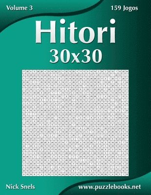 bokomslag Hitori 30x30 - Volume 3 - 159 Jogos