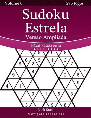 Sudoku Estrela Versão Ampliada - Fácil ao Extremo - Volume 6 - 276 Jogos 1