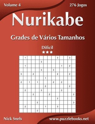 Nurikabe Grades de Vrios Tamanhos - Difcil - Volume 4 - 276 Jogos 1