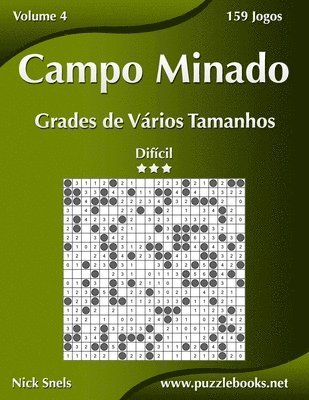 Nick Snels - Campo Minado Grades de Vários Tamanhos - Difícil - Volume 4 - 159 Jogos, Häftad