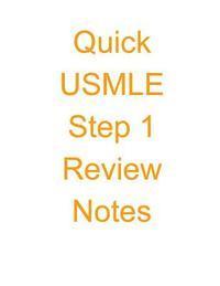 bokomslag Quick USMLE Step 1 Review Notes