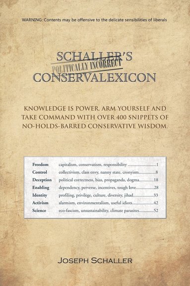 bokomslag Schaller's Politically Incorrect Conservalexicon