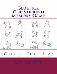 Bluetick Coonhound Memory Game: Color - Cut - Play 1