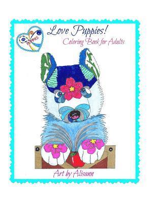 bokomslag Love Puppies Coloring Book for Adults