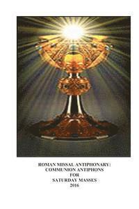bokomslag 2016 Roman Missal Antiphonary: Communion Antiphons for Saturday Masses