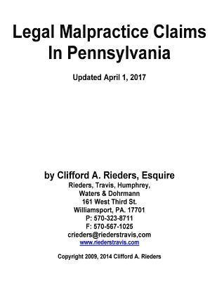 bokomslag Legal Malpractice Claims In Pennsylvania