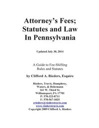 bokomslag Attorney's Fees; Statues and Law in Pennsylvania