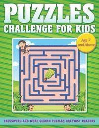 bokomslag Puzzle Challenge for Kids: Crossword and Word Search Puzzles