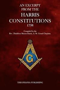 Thaddeus Mason Harris - An Excerpt from the Harris Constitutions 1798, Häftad