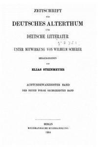 bokomslag Zeitschrift für deutsches altertum und deutsche litteratur