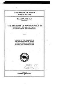 bokomslag The Problem of Mathematics in Secondary Education