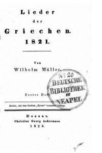 bokomslag Lieder der Griechen, 1821
