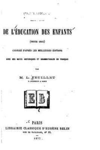 bokomslag De l'éducation des enfants, (Texte grec) corrigé d'après les meilleures éditions