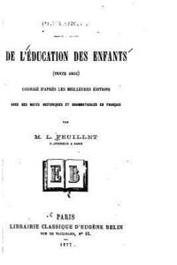 bokomslag De l'éducation des enfants, (Texte grec) corrigé d'après les meilleures éditions