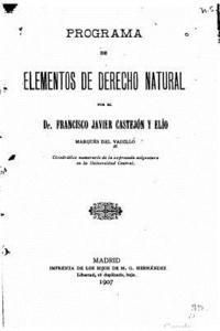 bokomslag Programa de elementos de derecho natural