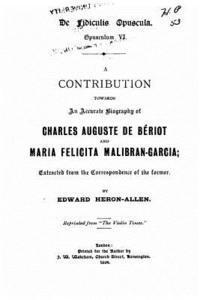 A Contribution Towards an Accurate Biography of Charles Auguste de Bériot 1