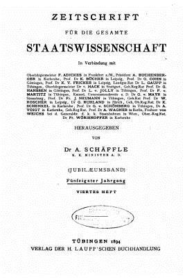 bokomslag Zeitschrift für die gesamte Staatswissenschaft (1884)