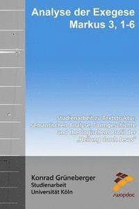bokomslag Analyse der Exegese Markus 3, 1-6: Studienarbeit zu Textstruktur, semantischen Analyse, Formgeschichte und theologischem Profil der "Heilung durch Jes