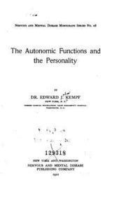 bokomslag The Autonomic Functions and the Personality