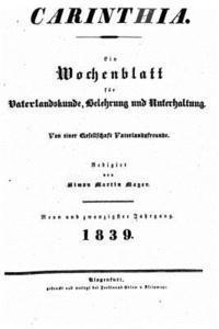 bokomslag Carinthia. Zeitschrift für Vaterlandskunde, Belehrung und Unterhaltung