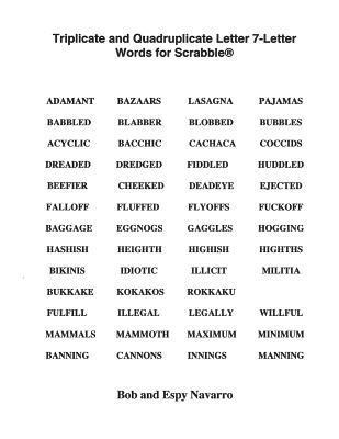 Triplicate and Quadruplicate Letter 7-Letter Words for Scrabble 1