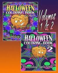 bokomslag Halloween Coloring Book For Adults (Volumes 1 & 2): Stress-Relieving Pumpkin Patterns
