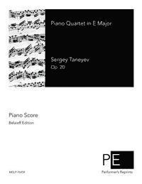 Sergey Taneyev - Piano Quartet in E Major, Häftad