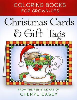 Christmas Cards & Gift Tags: Coloring Books for Grownups, Adults 1