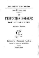 De l'éducation moderne des jeunes filles 1