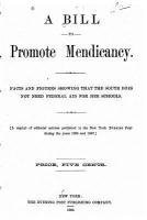Evening Post Publishing Company - A Bill to Promote Mendicancy, Facts and Figures Showing that the South Does Not Need Federal Aid, Häftad
