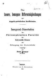 bokomslag Über lineare, Homogene Differentialgleichungen mit doppelt-periodischen