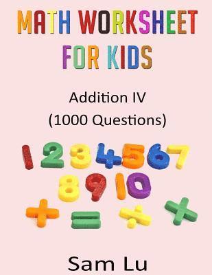 bokomslag Math Worksheet for Kids: Addition I