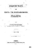 bokomslag Forschungen zur Reichs- und Rechtsgeschichte Italiens