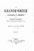 bokomslag La grande-Grèce, paysages et histoire