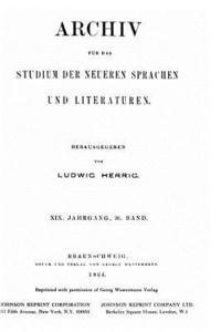 Archiv für das Studium der neueren Sprachen und Literaturen 1