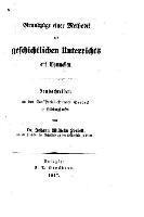 bokomslag Grundzüge einer Methodik des geschichtlichen Unterrichts auf Gymnasien