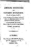 Amours secrettes de Napoléon Buonaparte 1