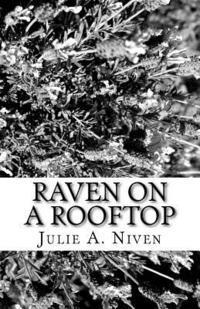 Raven on a Rooftop - black and white 1